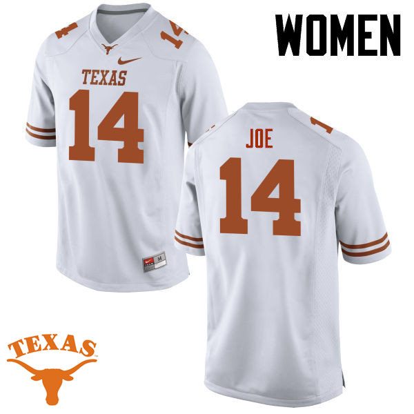 Women #14 Lorenzo Joe Texas Longhorns College Football Jerseys-White